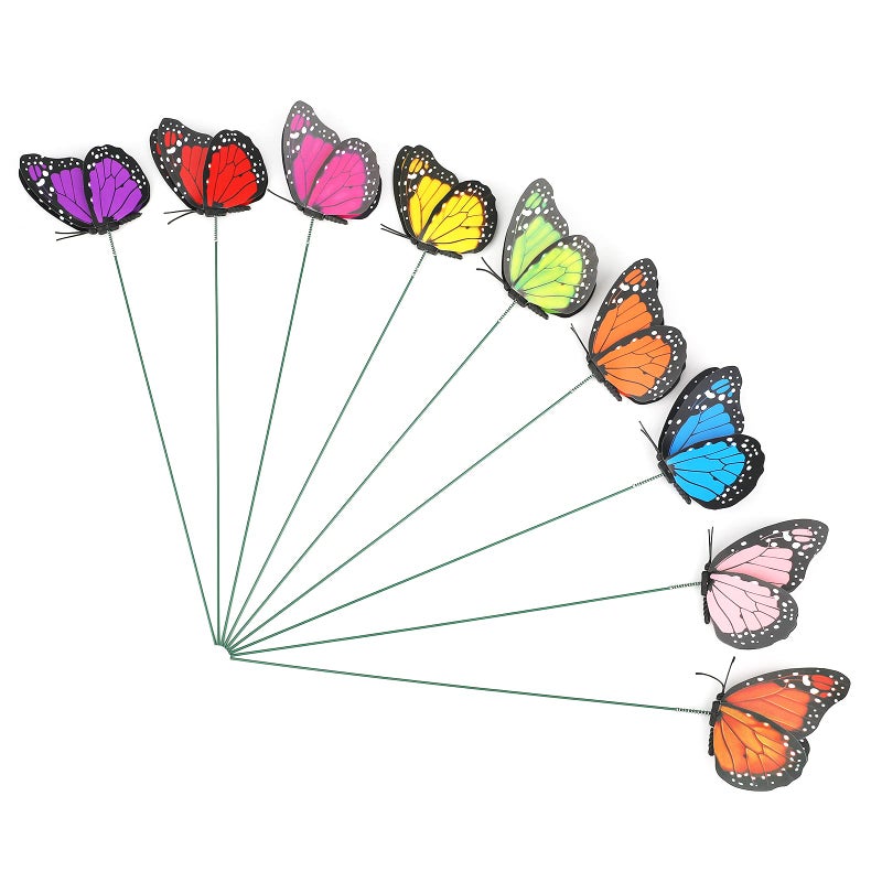 KINGLAKE Butterfly Garden Stakes Yard Planter Colorful Butterfly Garden Ornaments Decorations for Garden Patio Party Decorations 27 Pcs Set - Image 5